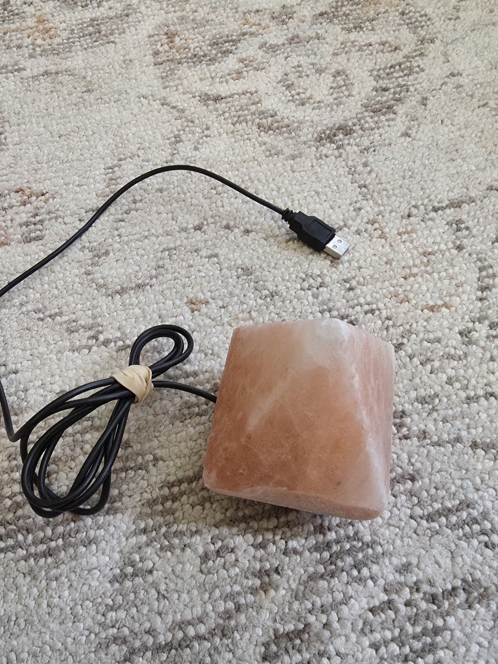 Himalayan Salt USB Night Light - Blush Pink Cube